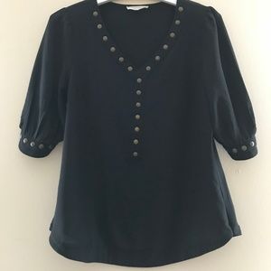 41 Hawthorn Lisbon Black Studded Blouse
